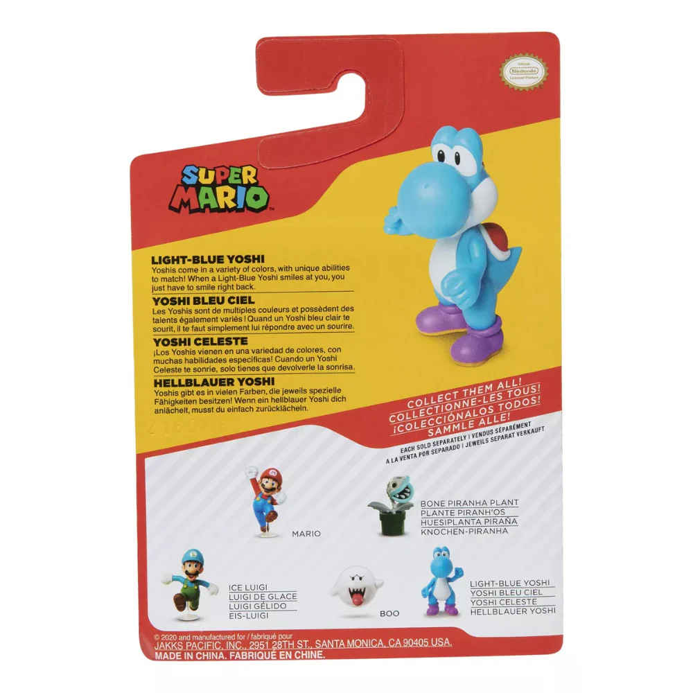 Nintendo Super Mario Figura 2,5'' W49 Yoshi Azul - Imagen 3