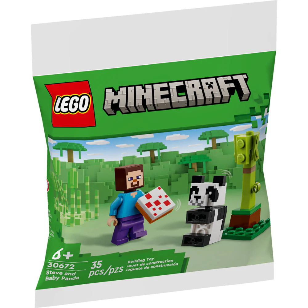 LEGO® Promocionales: Steve y Panda Bebé